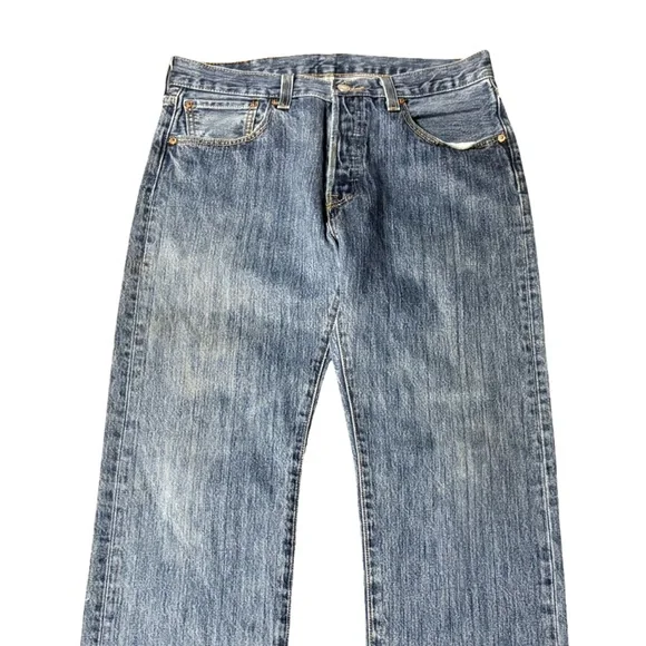 Vintage Levi's 501 Men's Straight Fit Men’s Denim Blue Jeans size 32/32 - Picture 6 of 13